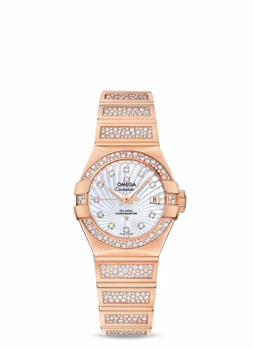 Omega Constellation Co-Axial 27 Polished Red Gold / Snow / MOP Supernova 123.55.27.20.55.004 (12355272055004)